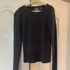 Anthropologie Black long sleeve top